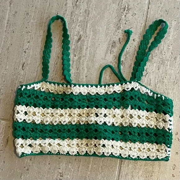 Lovers + Friends Green and White Crochet Skirt Set - Picture 10 of 12
